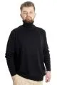 Big Size Mens knitwear Balıkçı Collar 22205 Black