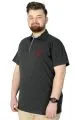 Büyük Beden Erkek T-Shirt Polo MDX Club 22305 Antrasit ANTRASIT