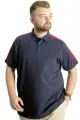 Big Size Mens T-Shirt Polo Wreath 22320 Navy Blue