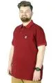 Büyük Beden T-Shirt Polo Summer Day 22321 Bordo BORDO