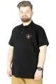 Büyük Beden T-Shirt Polo Summer Day 22321 Siyah SIYAH