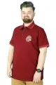 Büyük Beden T-Shirt Polo Sea 22322 Bordo