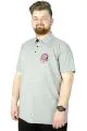 Büyük Beden T-Shirt Polo Sea 22322 Grimelanj GRI
