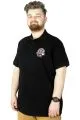 Büyük Beden T-Shirt Polo Sea 22322 Siyah SIYAH