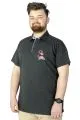 Büyük Beden T-Shirt Polo 3 Crown 22331 Antrasit ANTRASIT