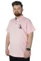 Büyük Beden T-Shirt Polo 3 Crown 22331 Somon