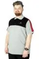 Büyük Beden T-Shirt Polo MD 22333 Grimelanj GRI