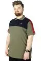 Büyük Beden T-Shirt Polo MD 22333 Haki HAKI