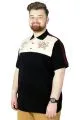 Büyük Beden T-Shirt Polo When You Are 22334 Siyah BEJ