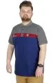 Büyük Beden T-Shirt Polo Sector 22338 Antramelanj ANTRASIT