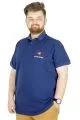 Büyük Beden T-Shirt Polo New World 22339 İndigo INDIGO