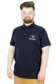 Büyük Beden T-Shirt Polo New World 22339 Lacivert