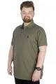 Büyük Beden T-Shirt Polo Zippered 22340 Haki HAKI