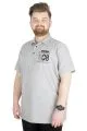 Büyük Beden T-Shirt Polo Skipper Crew 22341 Grimelanj GRI