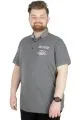 Büyük Beden T-Shirt Polo MD500E 22342 Antramelanj ANTRASIT