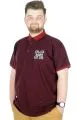 Büyük Beden T-Shirt Polo Embiriodery M 22343 Mürdüm MURDUM