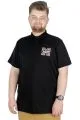Büyük Beden T-Shirt Polo Embiriodery M 22343 Siyah SIYAH