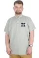 Büyük Beden T-Shirt Polo Embiriodery M 22343 Yeşil YESIL