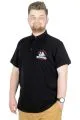Büyük Beden T-Shirt Polo Yatch Club 22344 Siyah SIYAH