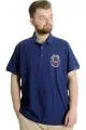 Büyük Beden Erkek T-shirt Polo LOS ANGELES 22347 İndigo