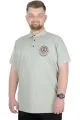 Büyük Beden T-Shirt Polo Los Angeles 22347 Yeşil YESIL
