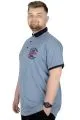 Büyük Beden T-Shirt Polo Eagles 22348 Mavi