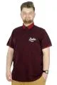 Büyük Beden T-Shirt Polo Eagles 22348 Mürdüm