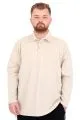 Büyük Beden Tshirt Polo U.Kol Cepli 22446 Bej