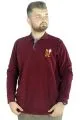 Erkek Uzun Kol Polo Mode Waffle 22447 Bordo BORDO