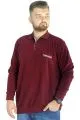 Erkek Uzun Kol Polo The Less Waffle 22462 Bordo