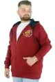 Big Tall Men's Sweatshirt Zipper NYC 22520 Burgundy