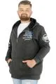 Big Tall Men's Sweatshirt Hooded Zippered You Earn 22521 Antramelange