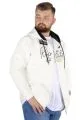 Big Tall Men's Sweatshirt Hooded Zippered Riv 22522 Ecru