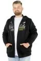 Big Tall Men's Sweatshirt Hooded Zippered Riv 22522 Black