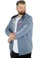 Big Tall Men's Sweatshirt Hooded Zippered Nautical 22523 Blue