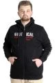 Big Tall Men's Sweatshirt Hooded Zippered Nautical 22523 Black