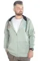 Erkek Sweat Kapşonlu Fermuarlı Vintage 22537 Su Yeşili YESIL