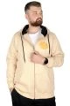 Big Tall Men's Sweatshirt Hooded Zipper Karmashek 22538 Beige