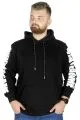 Big Tall Men s Sweat Hooded Pocket Zippered Linexpected 21521 Black