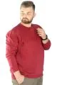 Erkek Sweatshirt Bisiklet Yaka Vintage 22543 Bordo BORDO