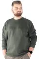 Erkek Sweatshirt Bisiklet Yaka Vintage 22543 Haki