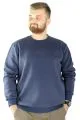 Erkek Sweatshirt Bisiklet Yaka Vintage 22543 İndigo INDIGO