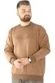 Erkek Sweatshirt Bisiklet Yaka Vintage 22543 Sütlükahve SUTLU-KAHVE