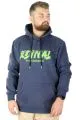 Büyük Beden Erkek Sweatshirt Kapşonlu Kanguru Revival 22545 İndigo