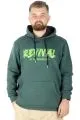 Büyük Beden Erkek Sweatshirt Kapşonlu Kanguru Revival 22545 Nefti