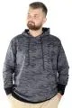 Big Tall Men s Sweat Hooded Pocket Zippered Linexpected 21521 Black