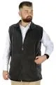 Big Tall Men Fleece Vest Stand Up Collar Zippered 22549 Anthracite