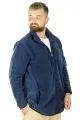 Big Tall Men Zippered Fleece Cardigan Standing Collar 22550 Indigo