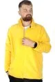 Big Tall Men Zippered Fleece Cardigan Standing Collar 22550 Yellow