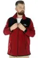 Big Tall Men Zippered Fleece Cardigan 22551 Burgundy